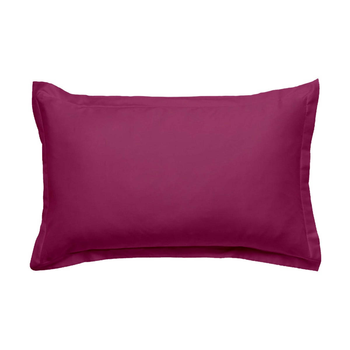 COTON UNIS - Taie d'oreiller coton  unie magenta 50x70cm