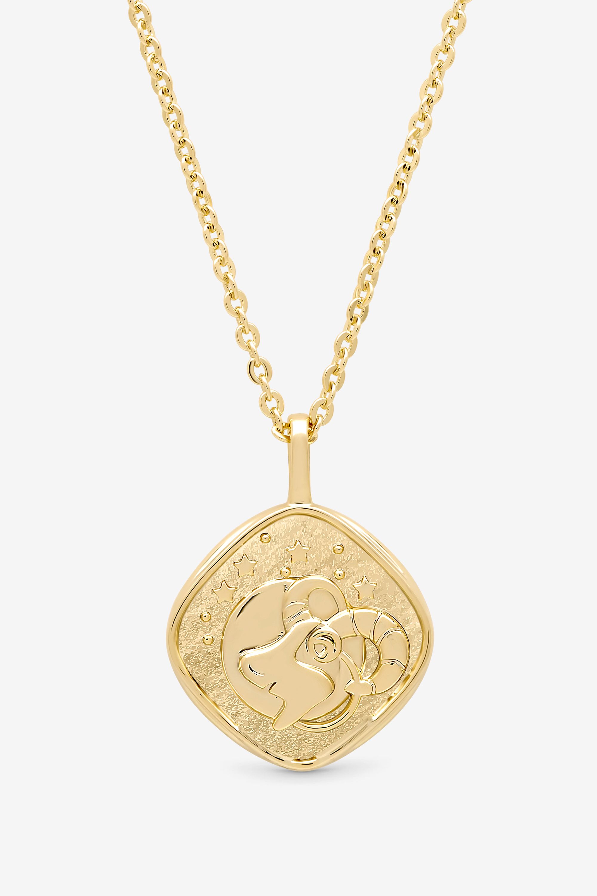 Jon Richard 18Ct Real Gold Plated Molten Horoscope Pendant - Aries