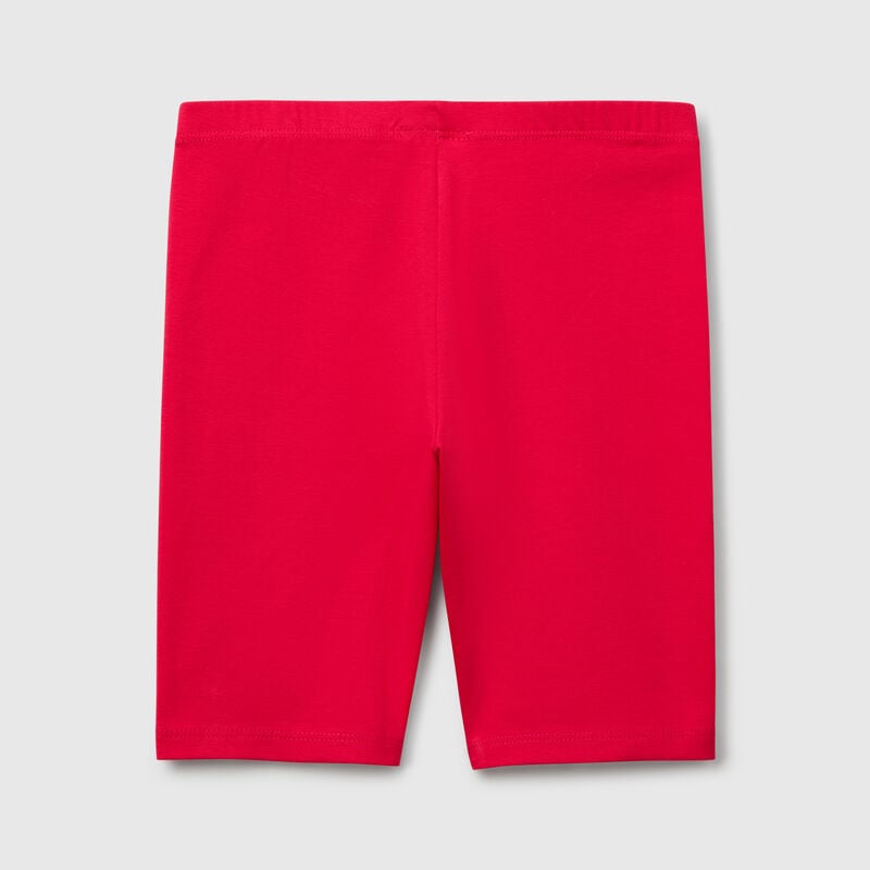 Short leggings in stretch cotton