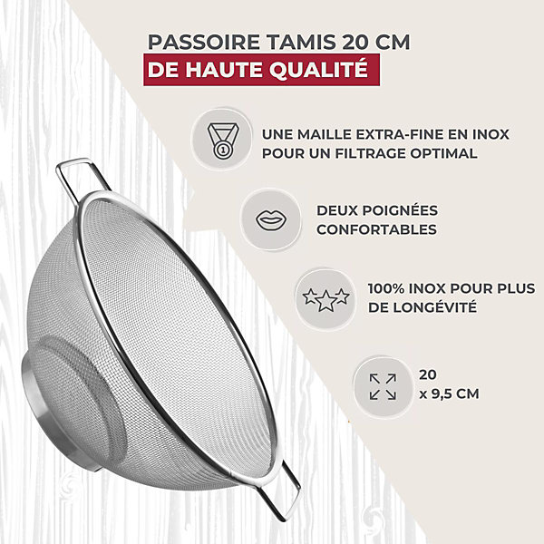 Ensemble de 2 Passoires tamis 20 cm Fackelmann