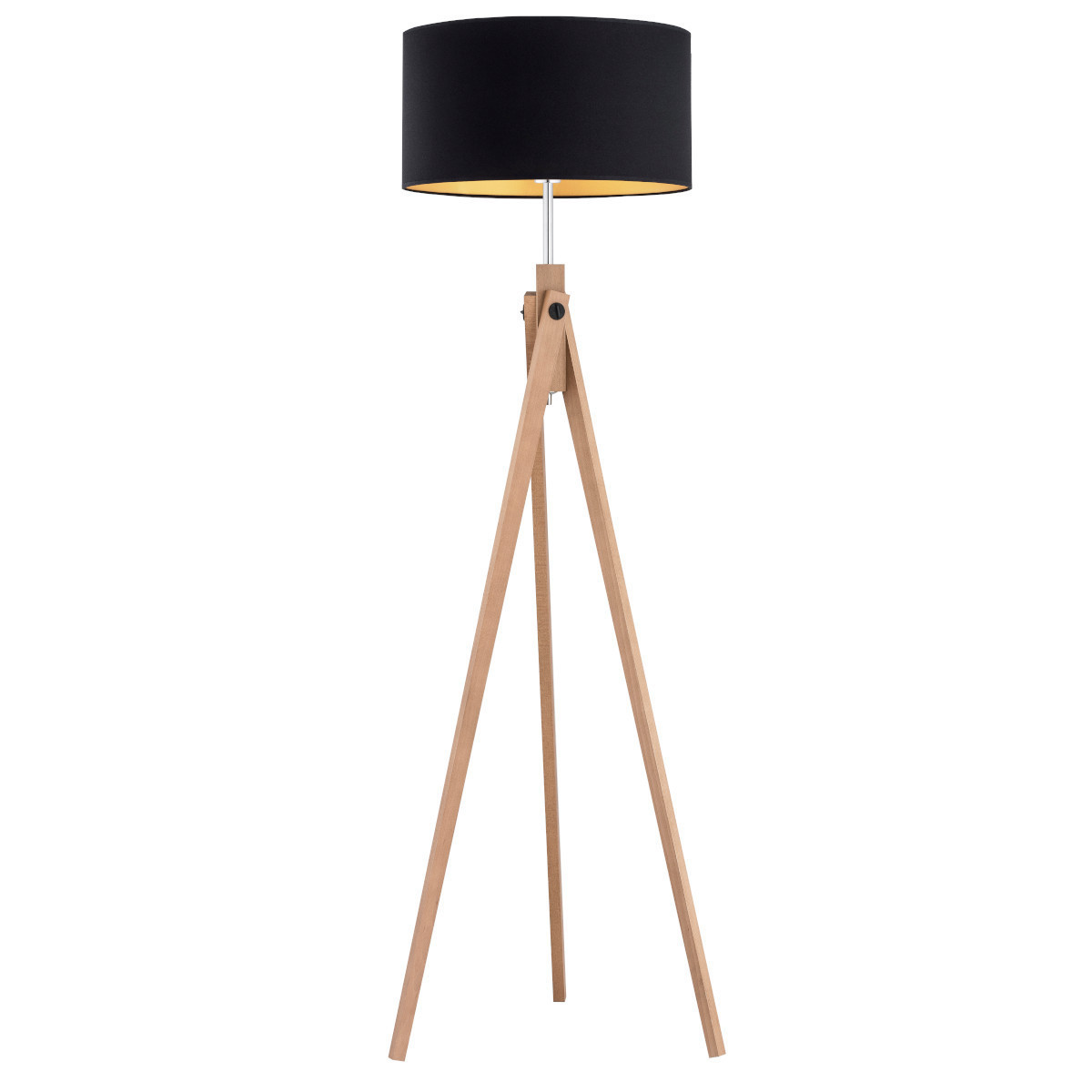 Lampa podłogowa brązowo-czarna ANGEL 1xE27x15W wym:155x45x45cm Alfa