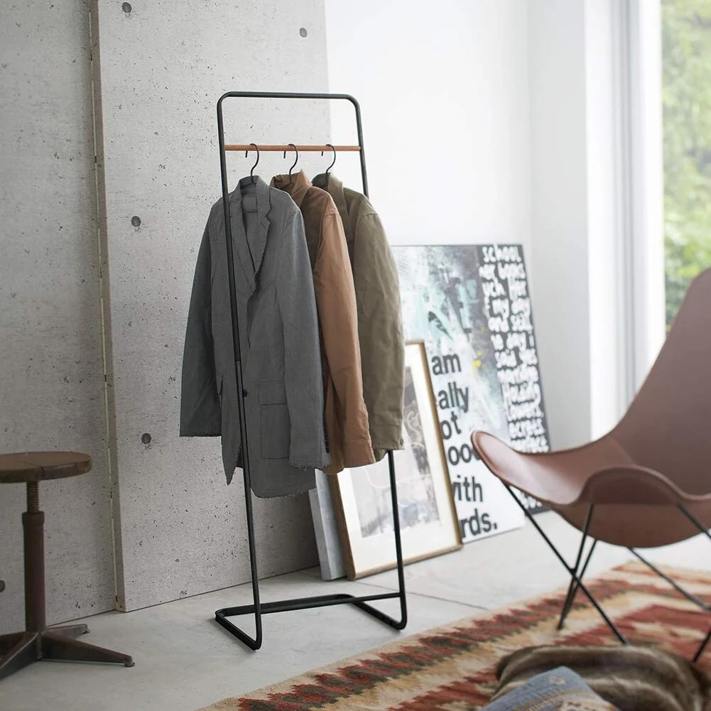 Home Tower Freestanding Coat Hanger Clothes Rack, 55 - Steel, Black