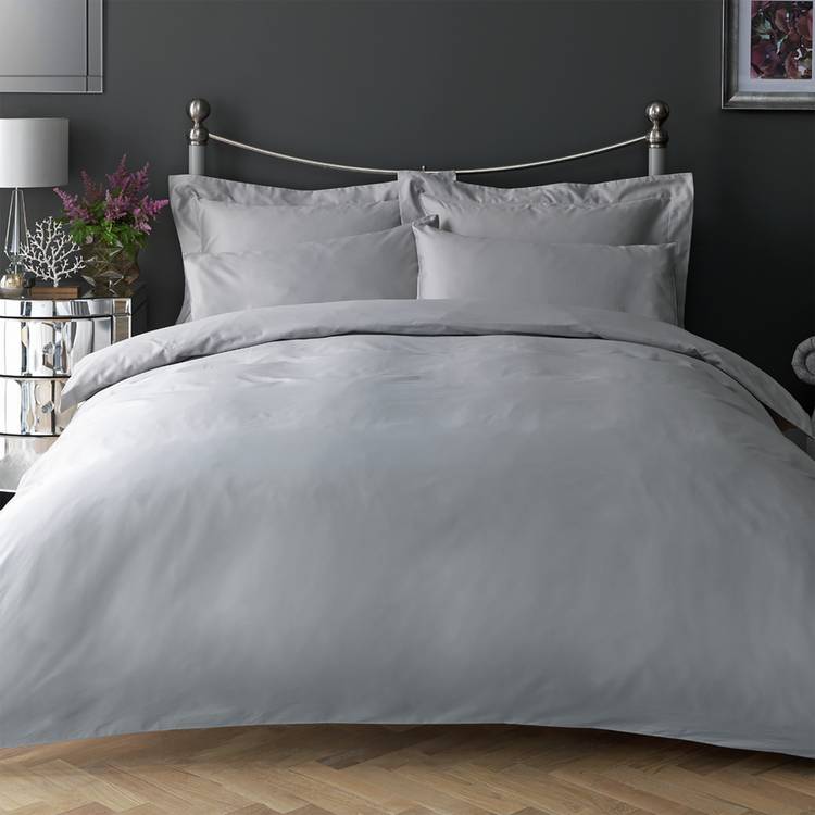 Habitat Egyptian Cotton 400TC Grey Bedding Set - Single