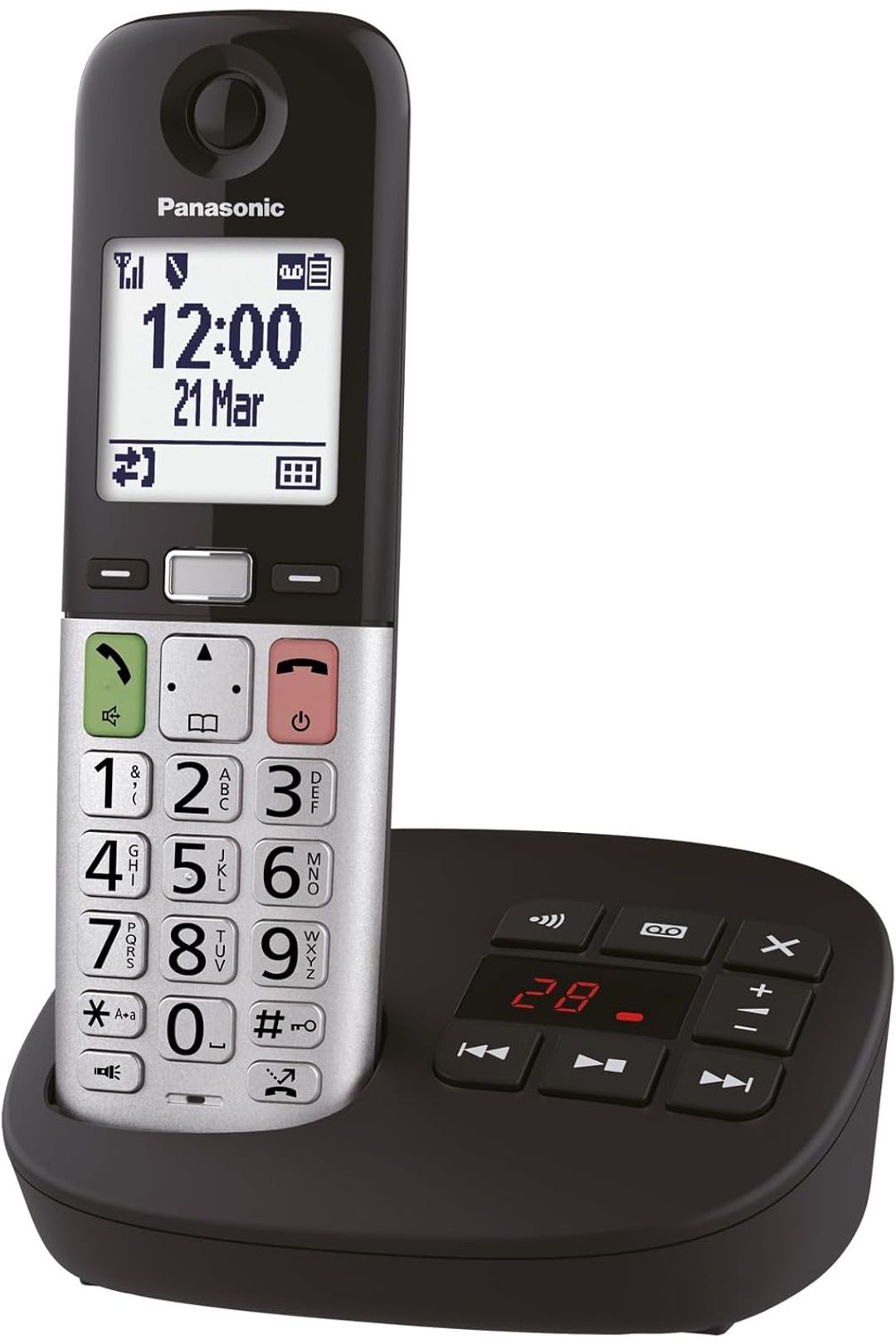 Panasonic KX-TGU430EB Digital Cordless Phone, Answering Machine, 1 Handset