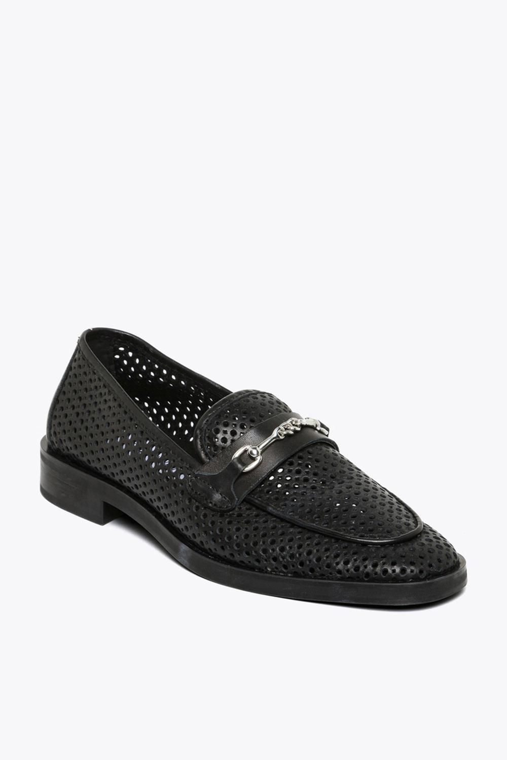 STEVE MADDEN Nafisa Loafer Black' Leather Flats