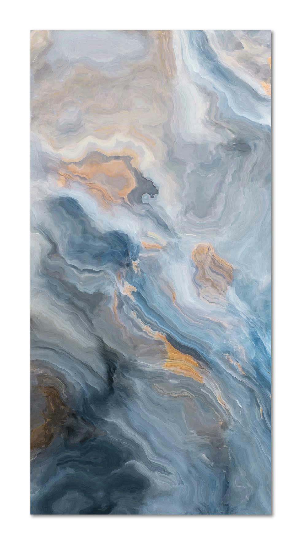 - Tapis vinyle marbre bleu et orange 200x250cm