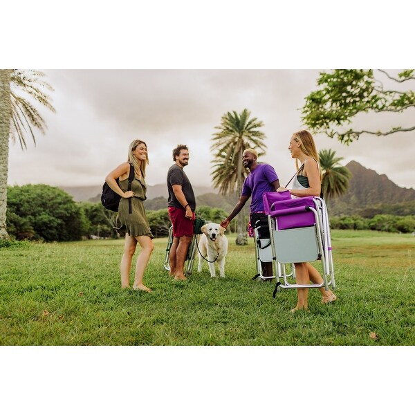 Picnic Time Portable Purple Sports Chair
