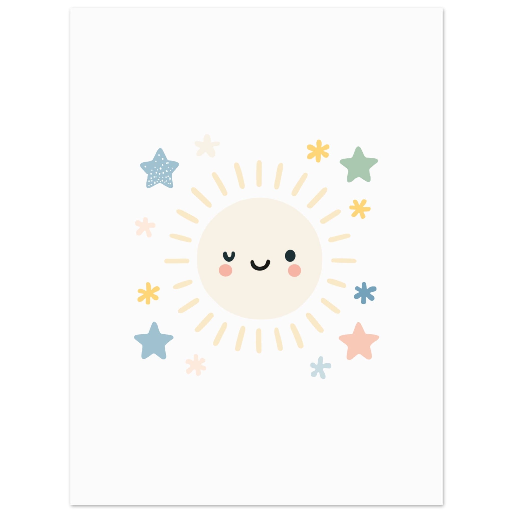 Artfulprints Poster Pastel sunshine  - 30x40 cm - Grijs