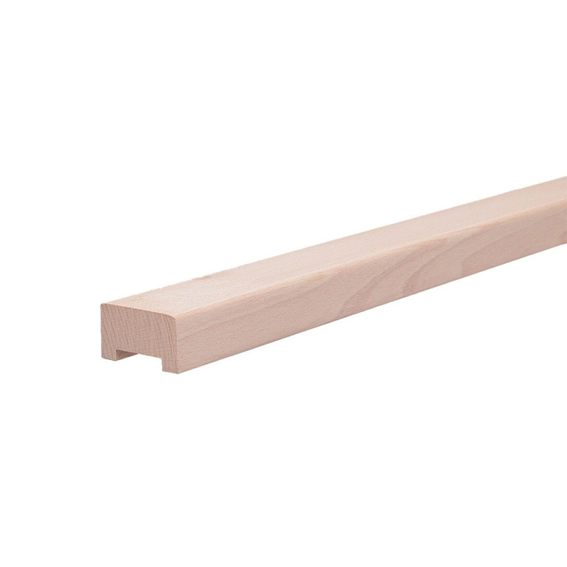 Lisse basse en bois de hêtre 3,2 x 5 x 300 cm 2 pièces SOGEM