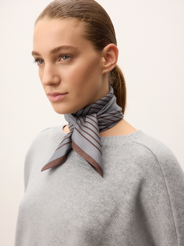 Grey silk scarf