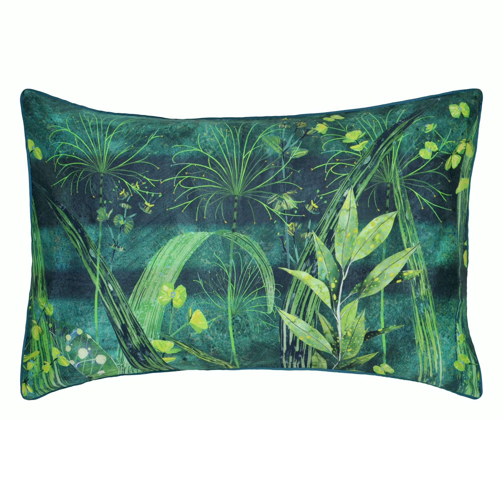 ARJUNA LEAF - Taie d'oreiller en coton viridian 50x75