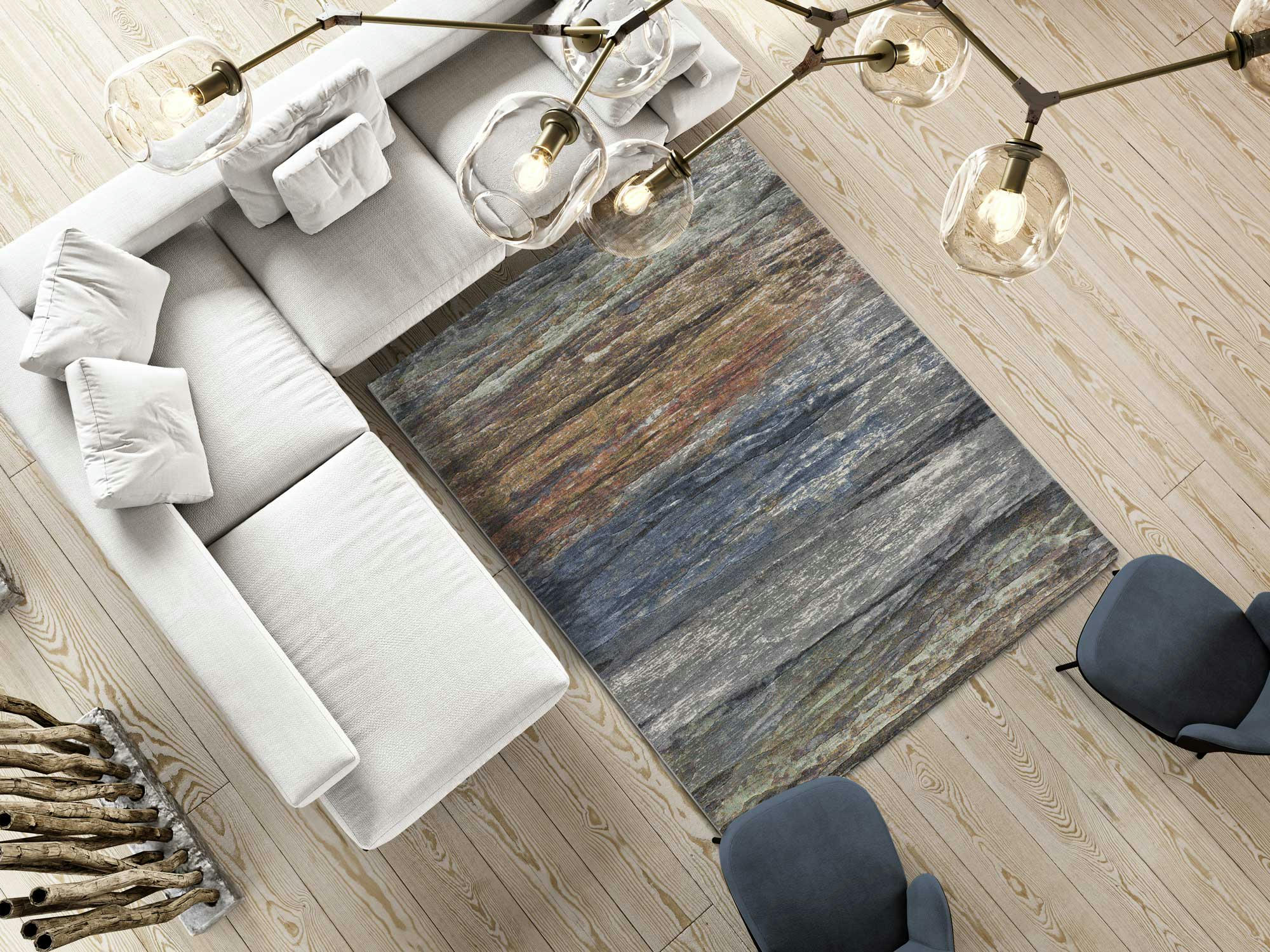 VICTORIA - Tapis abstrait multicolore, 160X230 cm