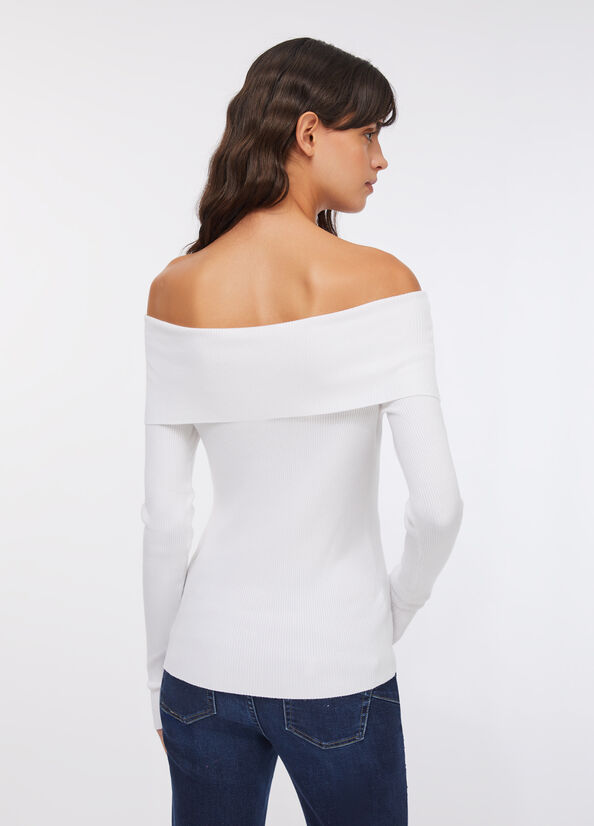 Maglia con scollo bardot