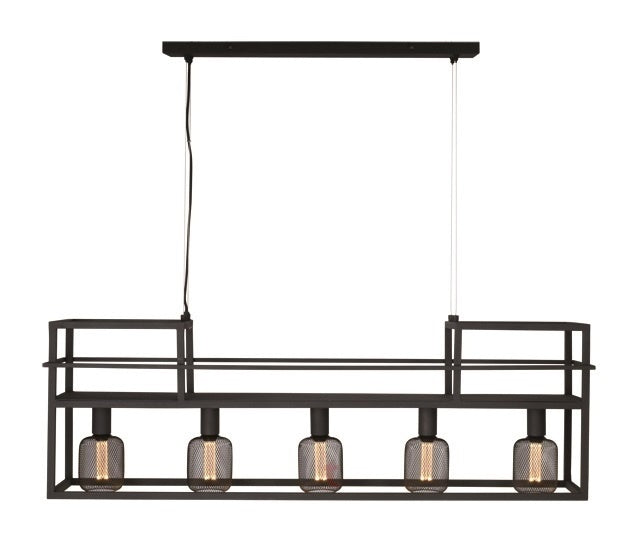 Freelight Freelight Hanglamp Culinara Zwart met Rek 120cm