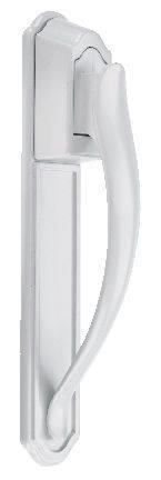 Ideal Security Deluxe Storm Door Pull Handle Set with Back Plate, White