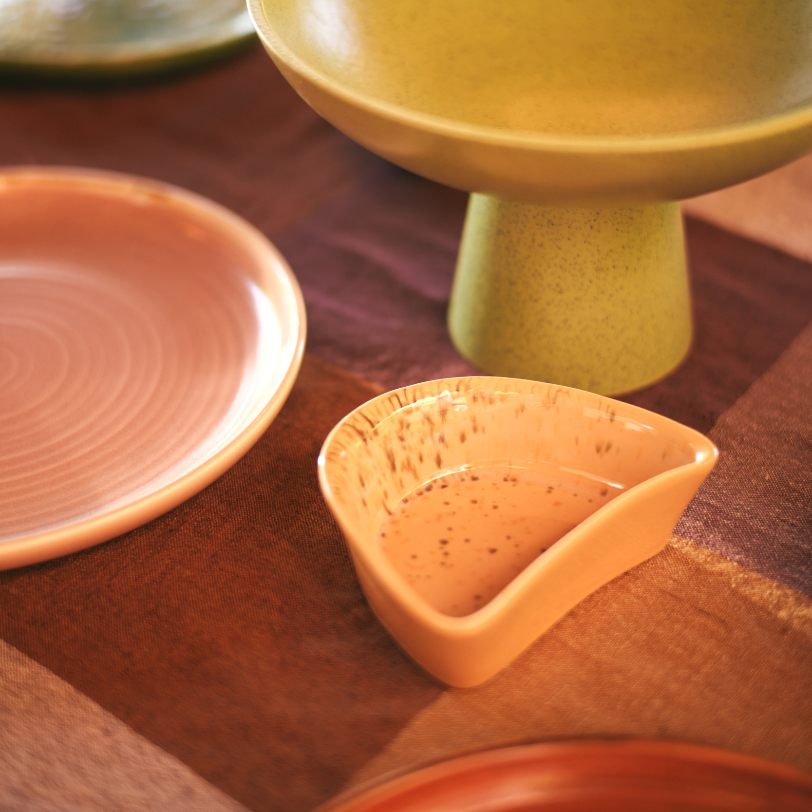 HKliving Shell Tapas Schaal - Speckled