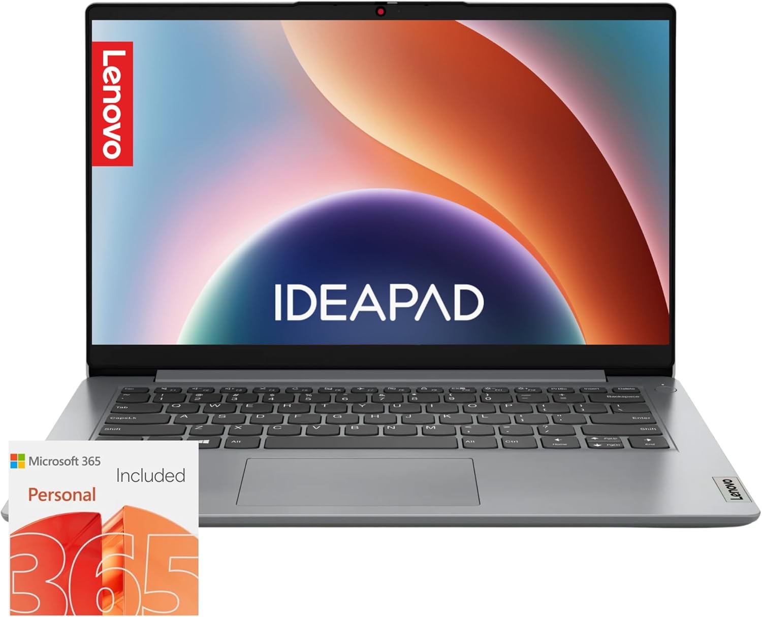 Lenovo IdeaPad Laptop Computer - 8GB RAM - 256GB SSD Storage - Intel Core - Microsoft Office for The Web | Rapid Charging  Webcam  Windows 11 no Mouse | Essential Laptop  Slim  Light