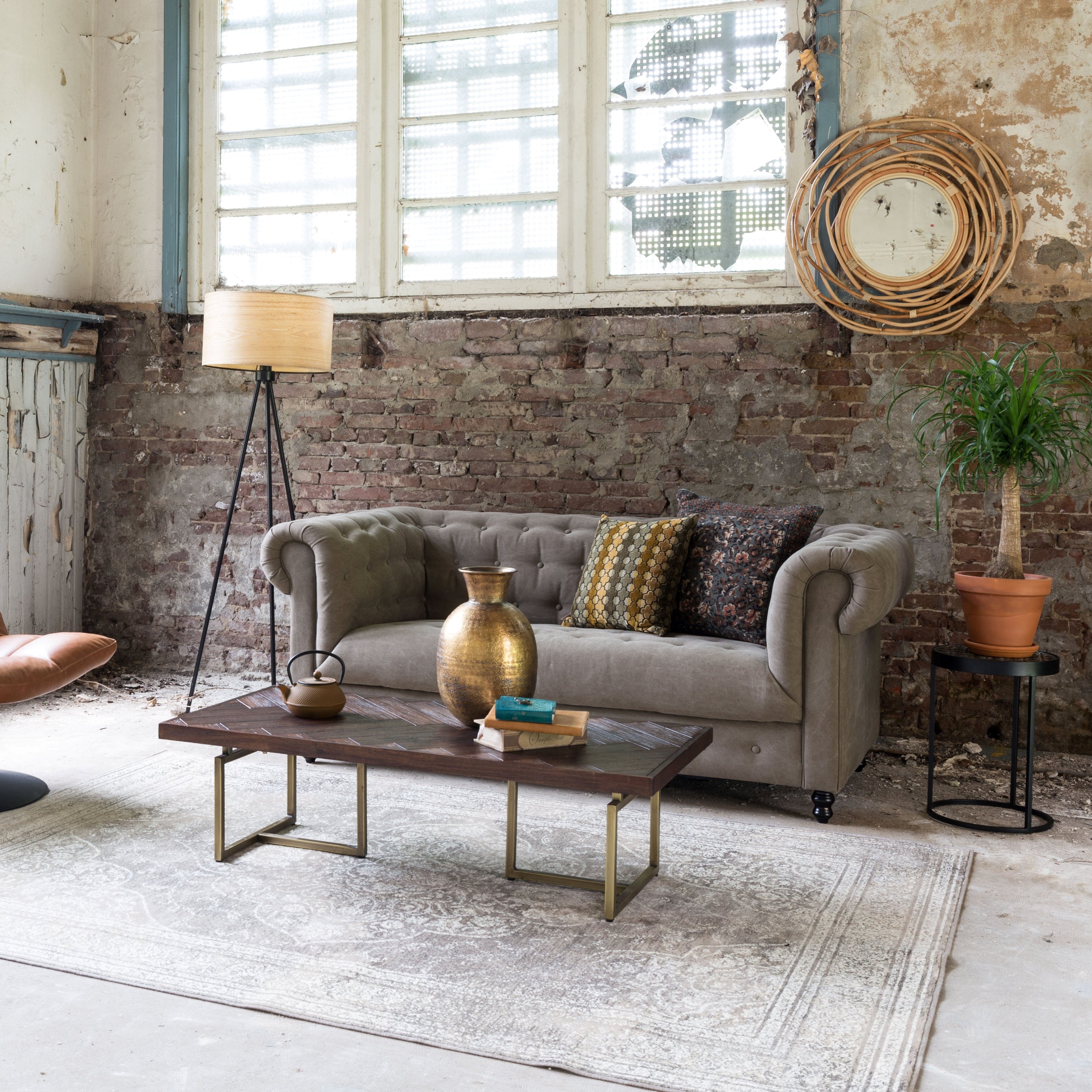 Dutchbone Rugged Vloerkleed 170 x 240 cm - Bruin