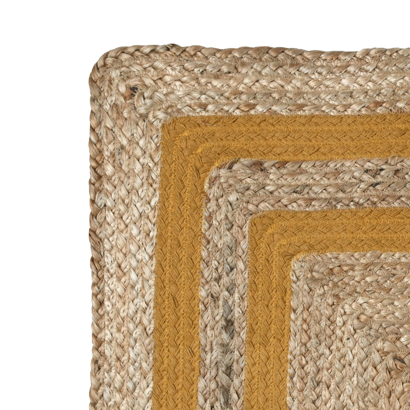 BERRY - Tapis moutarde jute coton 60x90cm