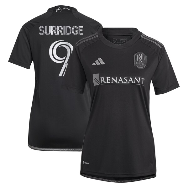 Sam Surridge Nashville SC adidas Women's 2024 Man In Black Kit Replica Player Jersey – Black