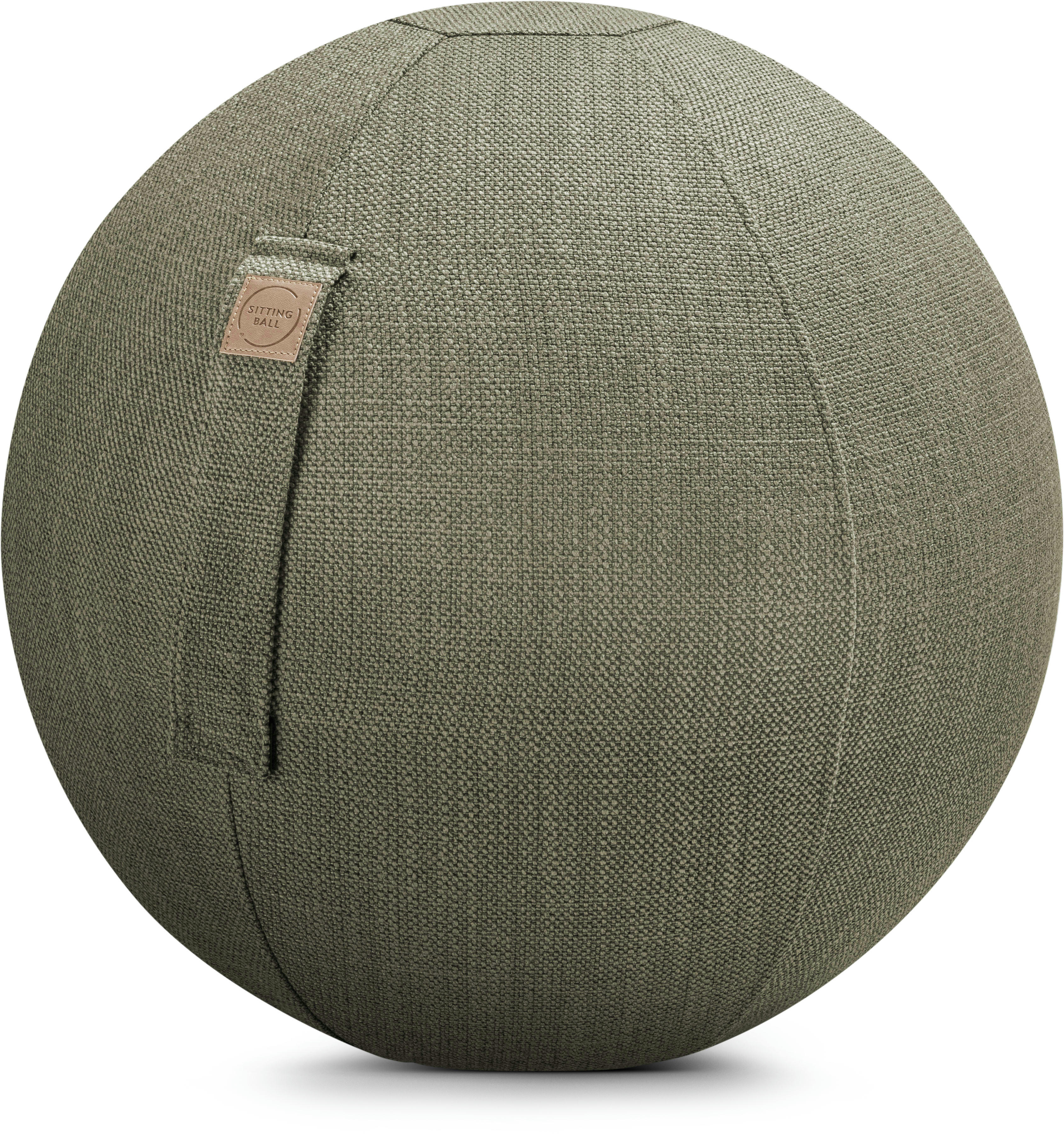 AUSTIN - Balle d'assise tissu jacquard vert avec poignée polyester D65