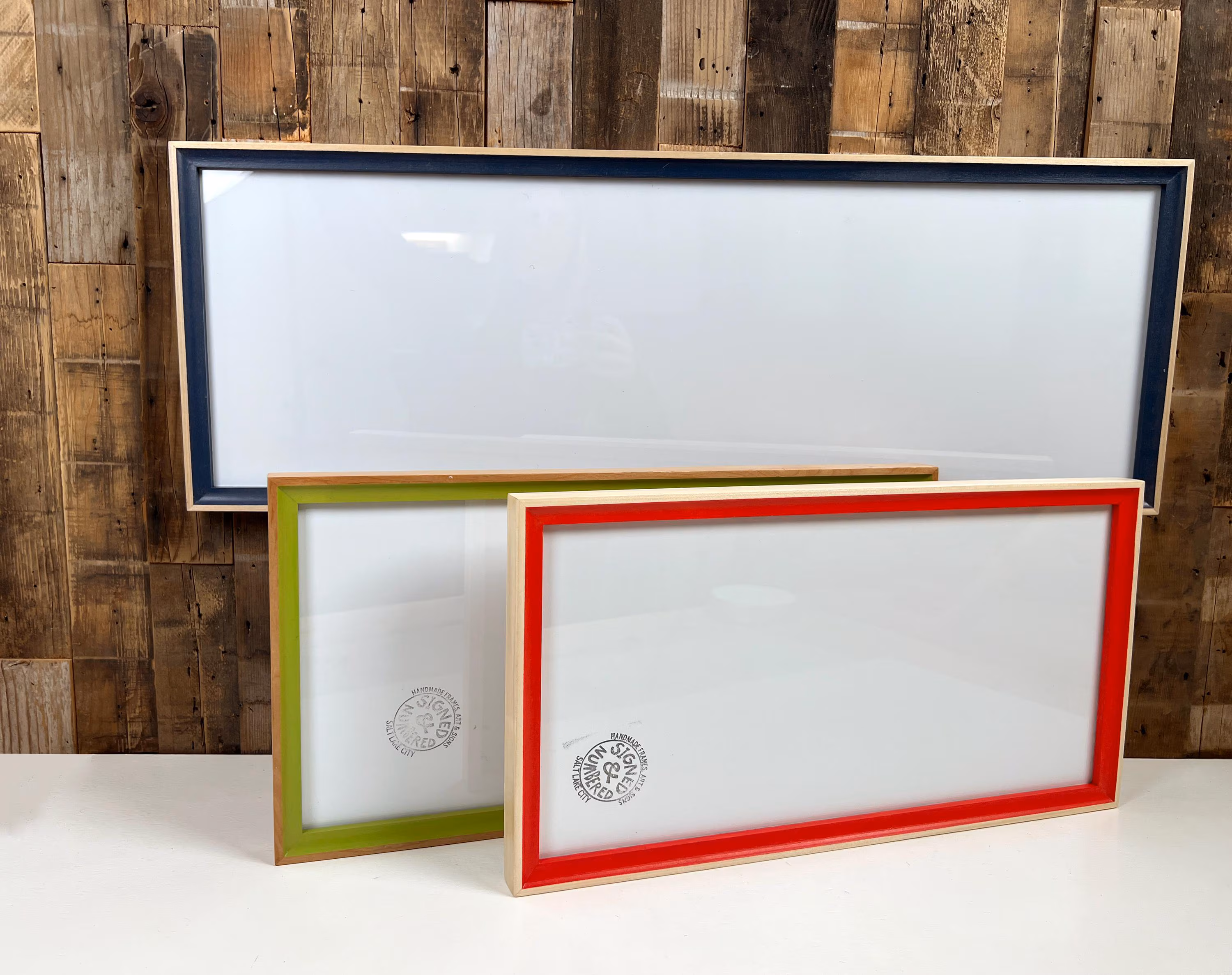 Picture Frame for Pennant Flag in Foxy Minus Style - Choose Your Color & Size - Includes mat - Free Shipping!