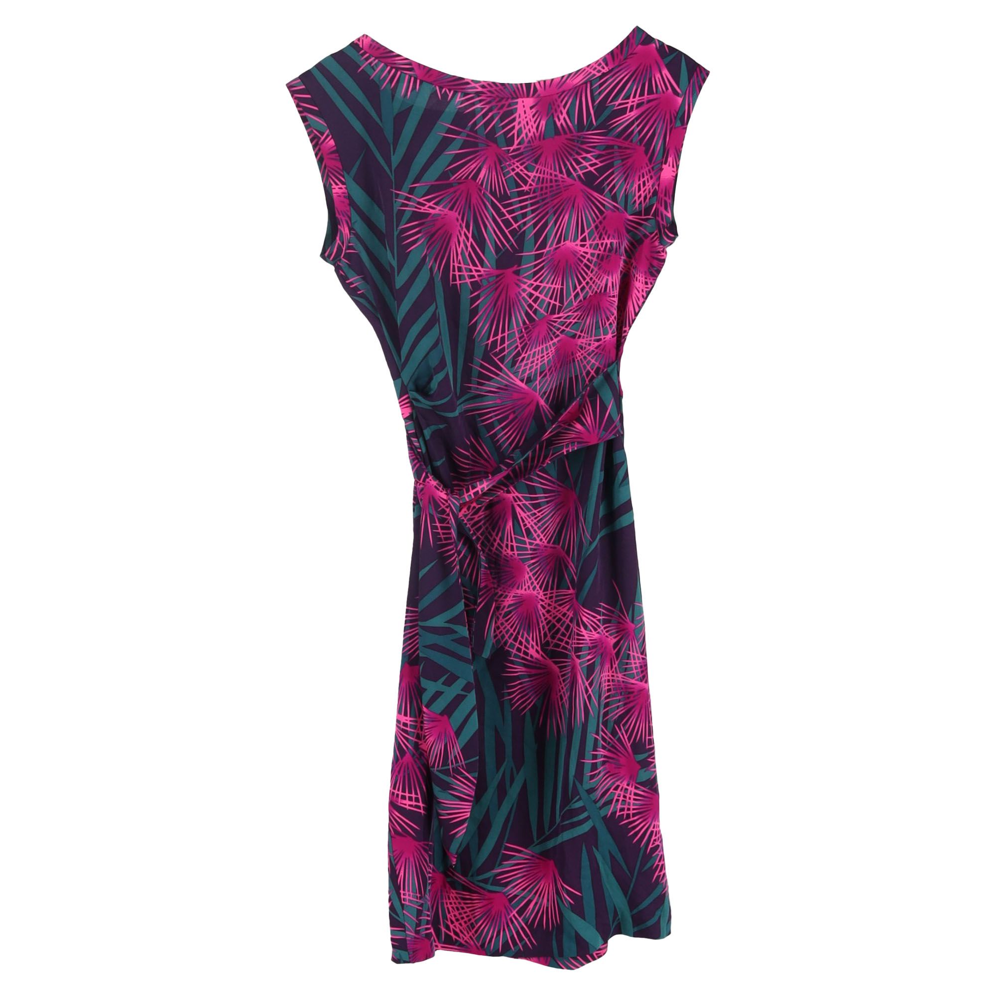 Diane Von Furstenberg Preloved Della Printed Tie-Waist Midi Dress in Multicolor Silk