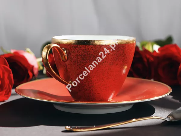 Filiżanka ze spodkiem 0,26 L / 17 cm Porcel - Rouge 10.RO.FS26
