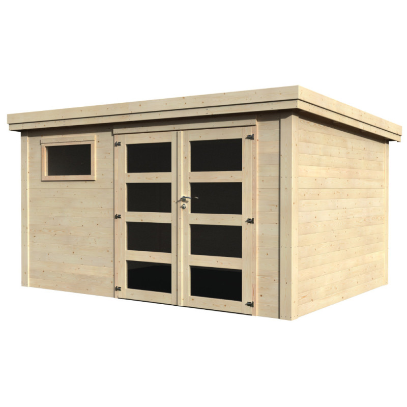 Abri de jardin en bois Paolo 28 mm 3,9 x 3,05 m DÉCOR ET JARDIN