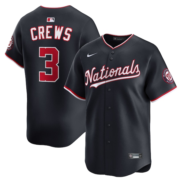 Dylan Crews Washington Nationals Nike Alternate Limited Jersey - Navy/White