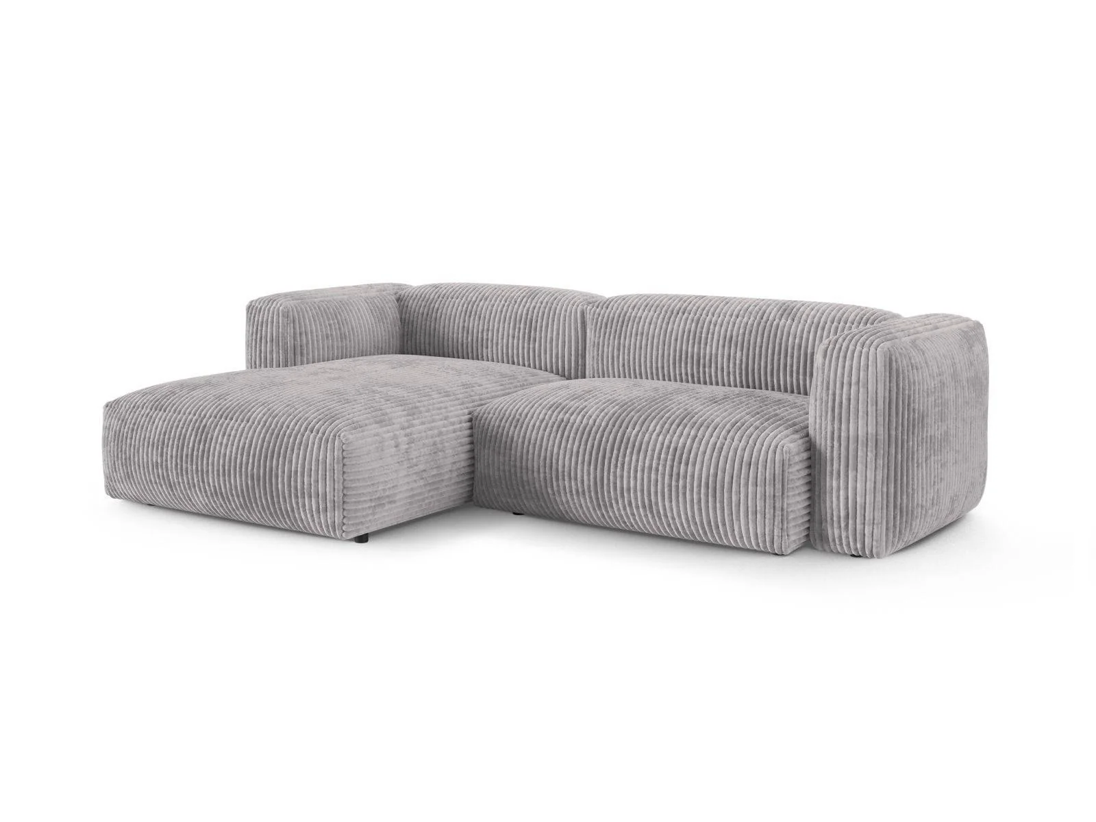 Modulaire hoekbank Martina links ribstof