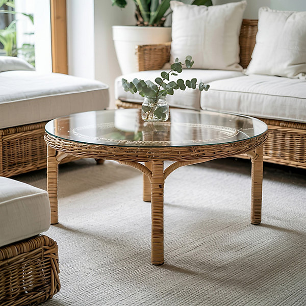 Dessus de table en verre trempé Wallfluent fi70 cm Transparent