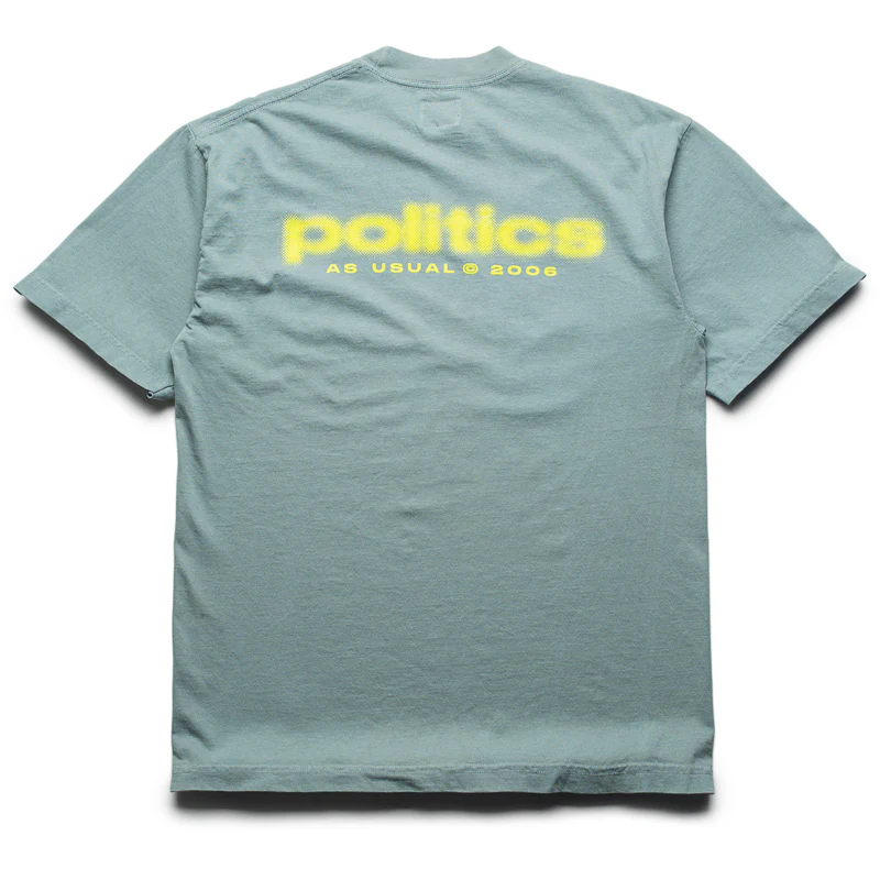 Politics Spaz Tee - Atlantic Green