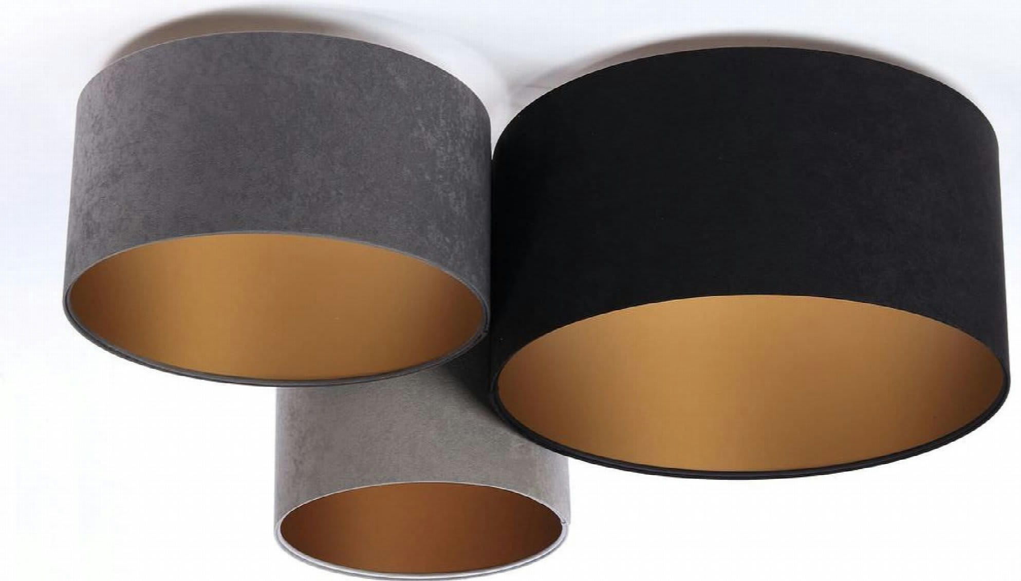 TRIO - Plafonnier Tissu Gris