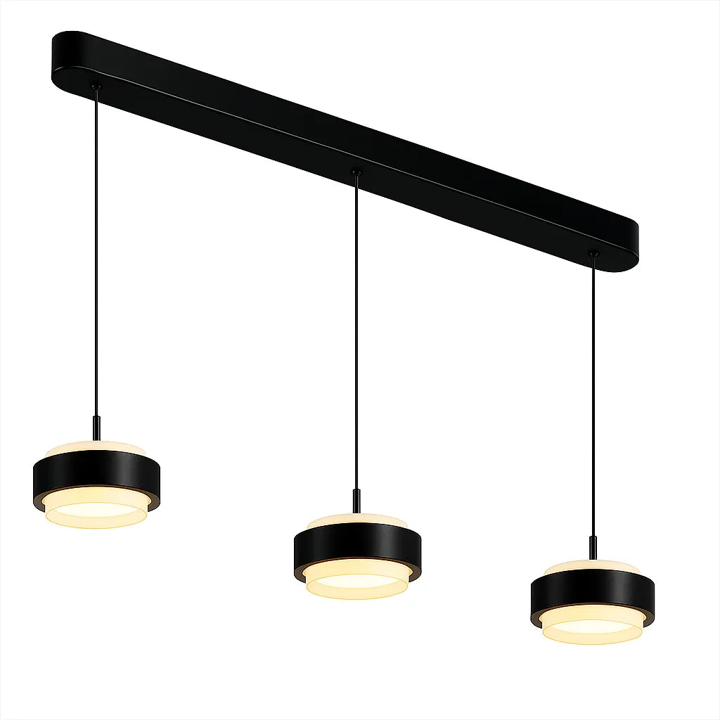 Freelight hanglamp Puleggia - 3 lichts - 90 x 150  cm - zwart