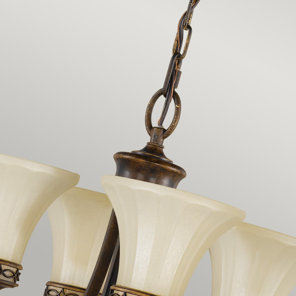 Lampa wisząca orzech włoski Drawing Room 4xE27x60W wym: 54x46x46 cm Feiss