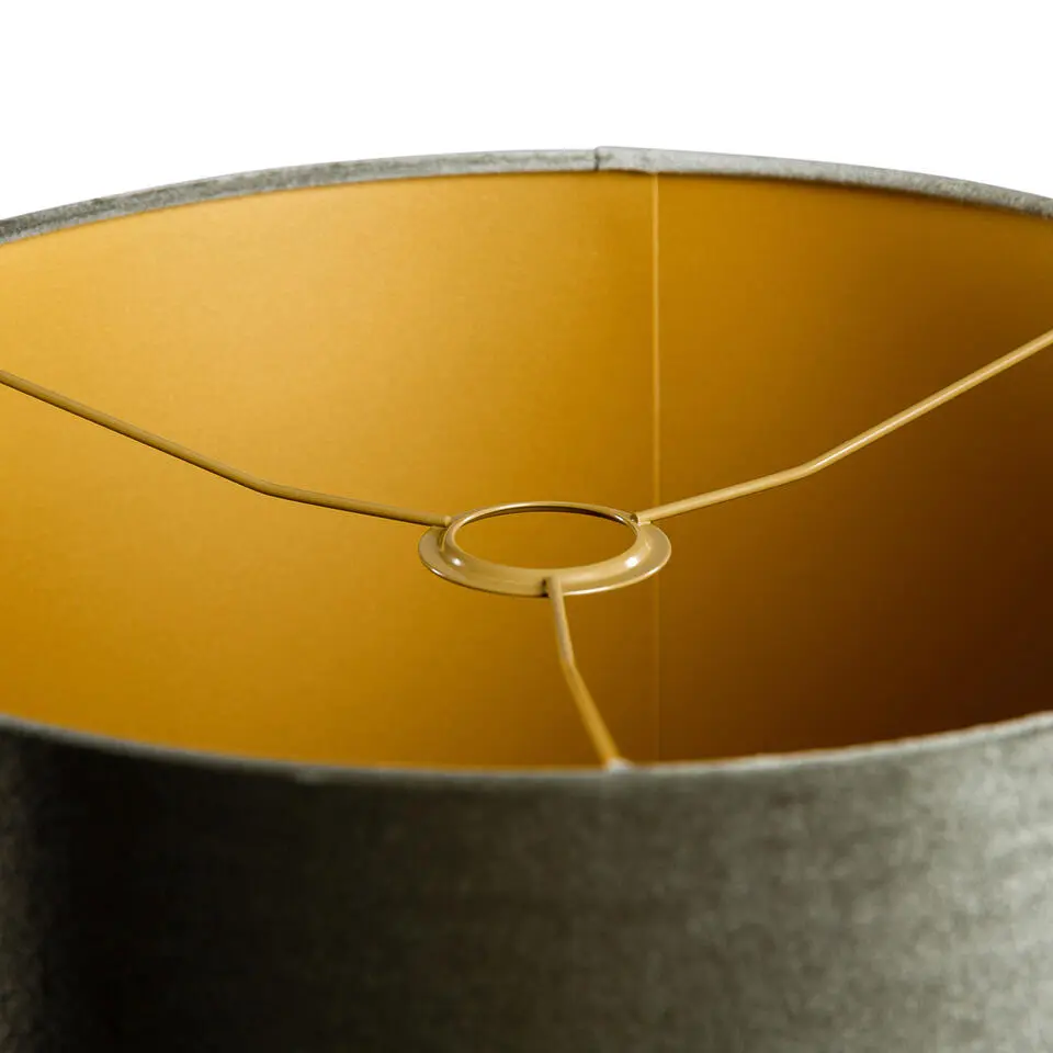 Qazqa rond cilinder velours groen