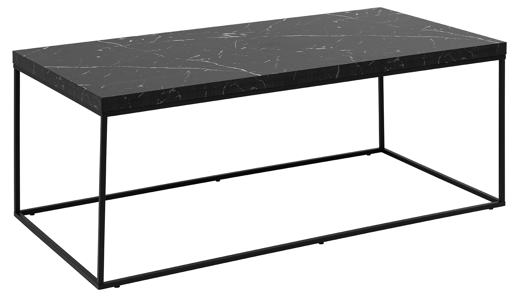 BRAM Salontafel Jolyn - 110 x 55 cm - Zwart Marmerlook