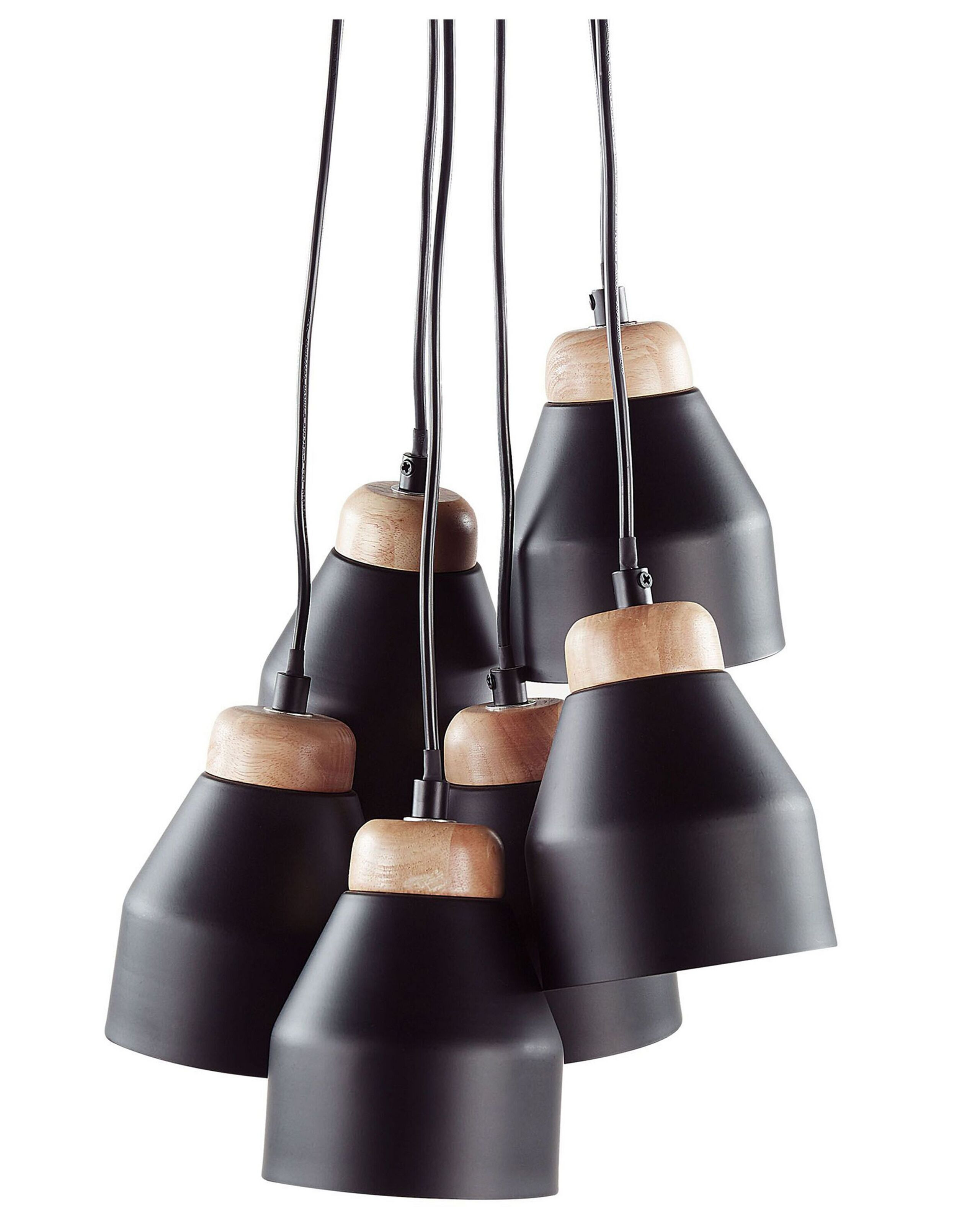 Lampa 6-punktowa wisząca sufitowa czarna