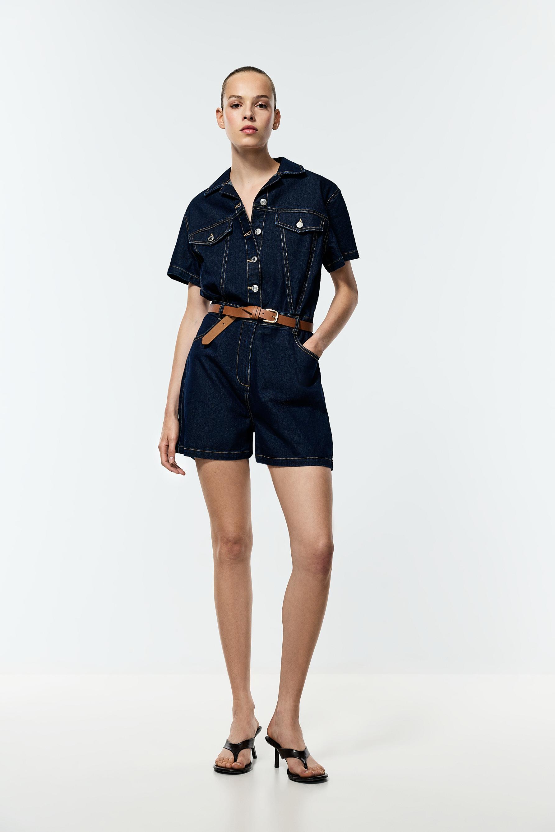 Mono denim corto