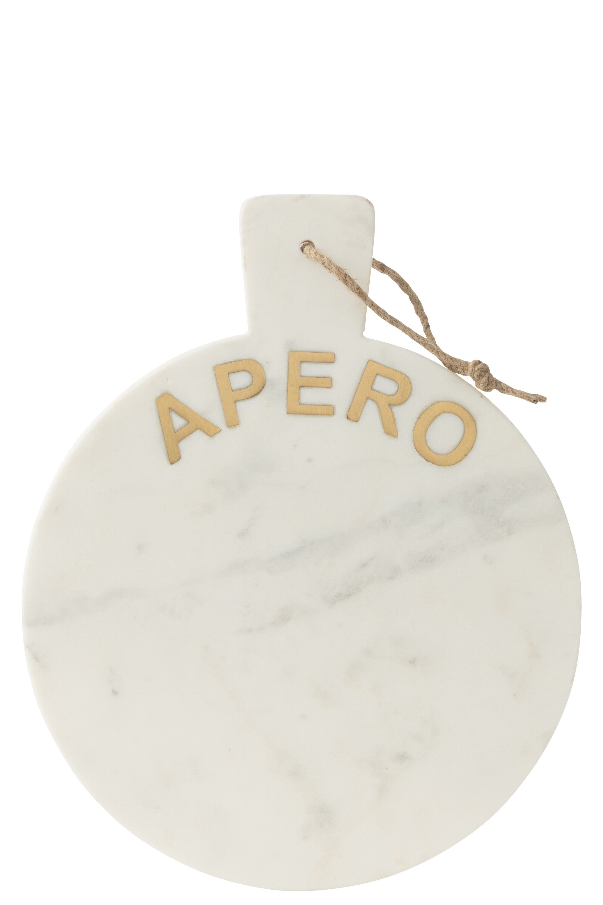 J-Line snijplank Rond Apero Marmer - steen - wit