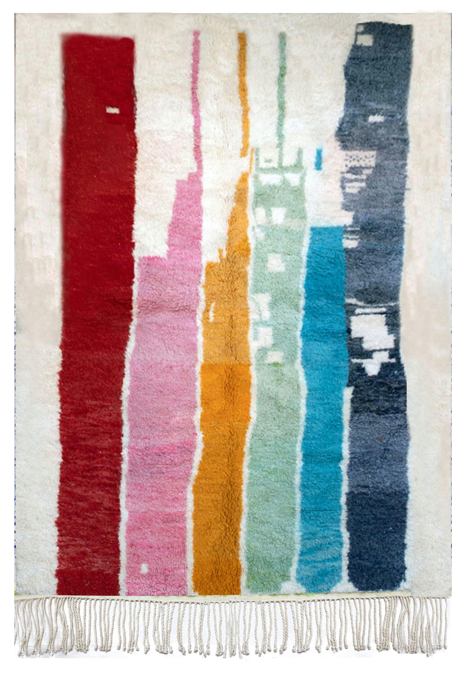 BERBERE - Tapis berbère original marocain laine New York 140x200