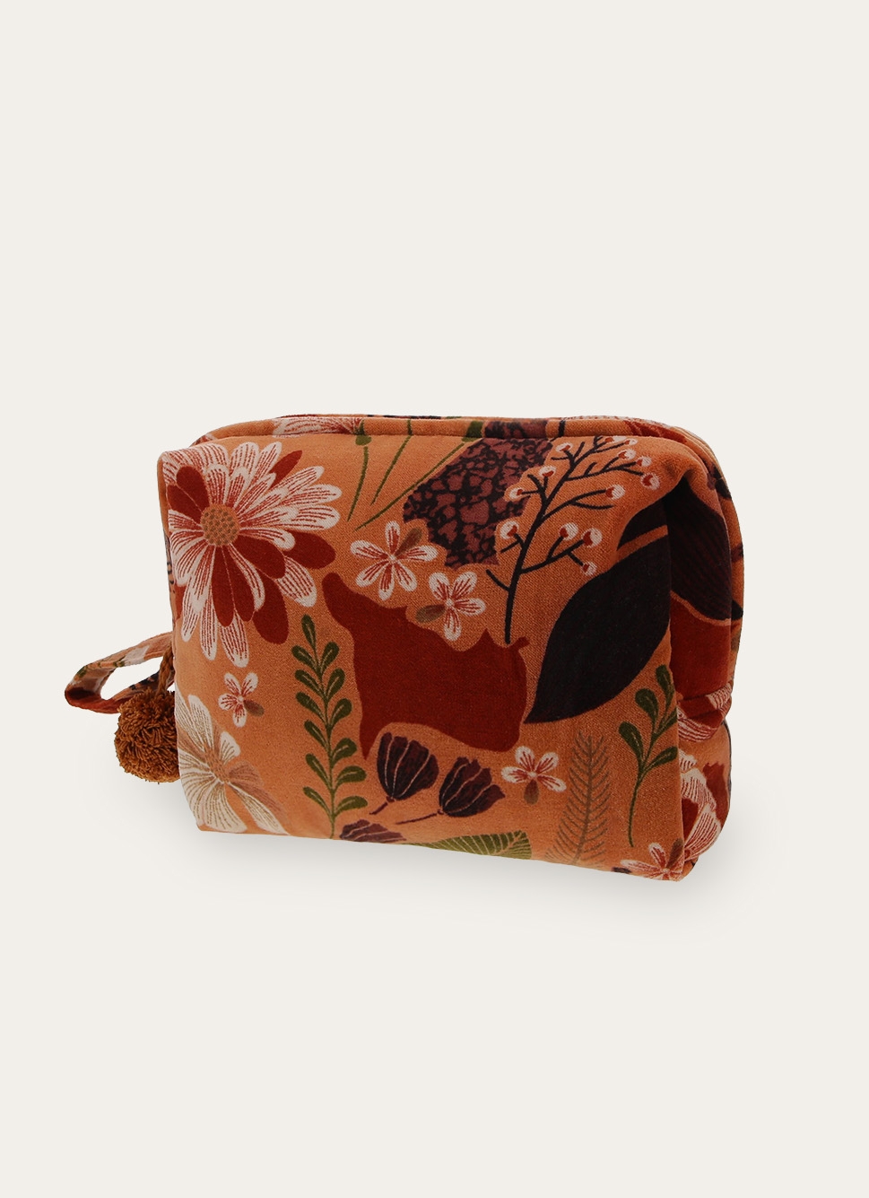 TROUSSE GRAND FORMAT EN VELOURS SOLAL TERRACOTA