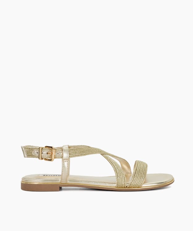 Lope Gold - Metallic Flat Sandals