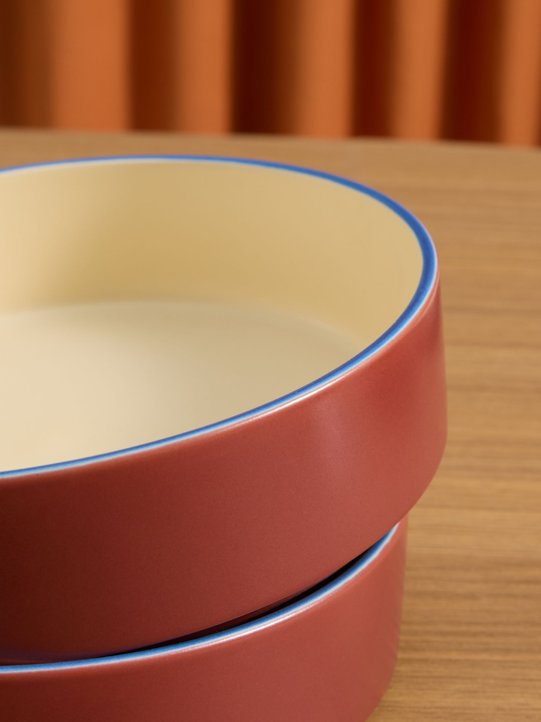 Set of 4 Allesio Pasta Bowls in Brown