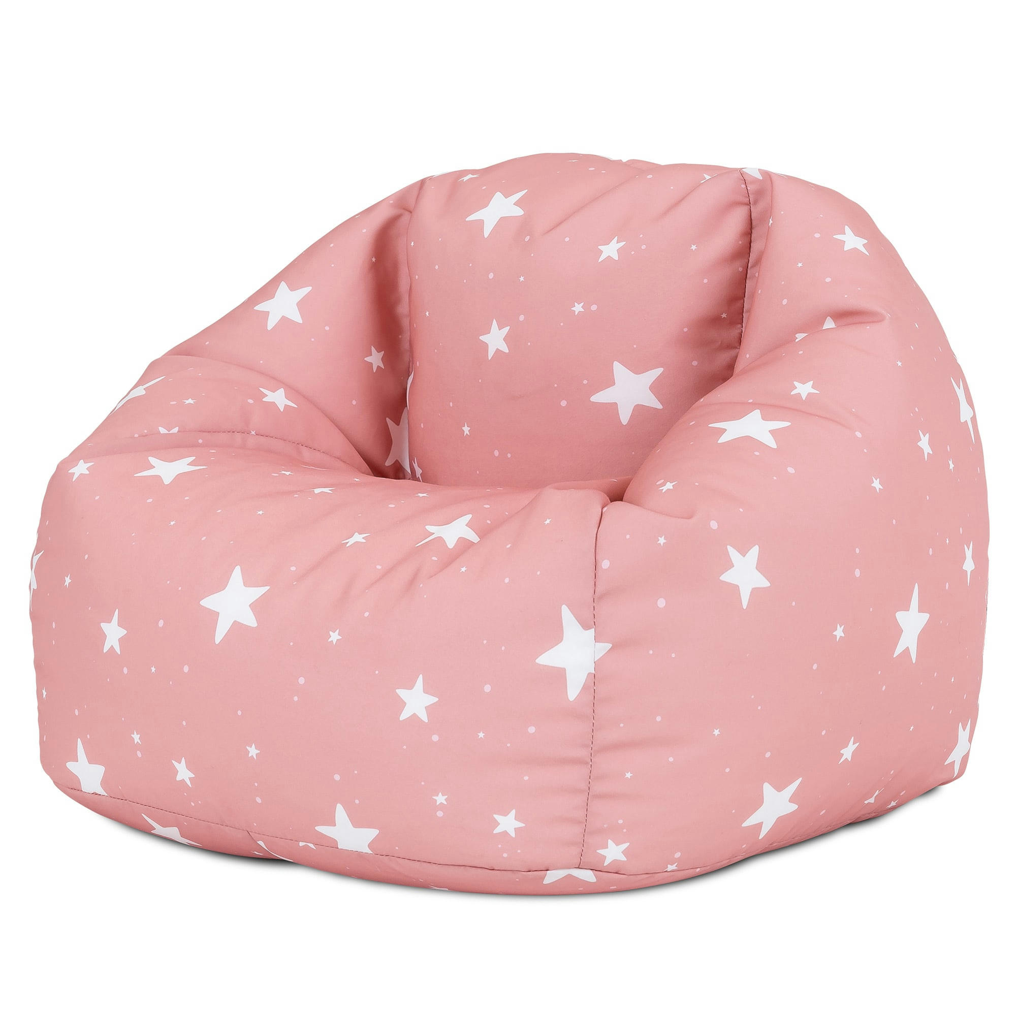- Pouf fauteuil enfant rose pastel