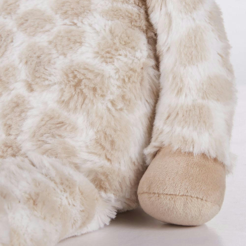 MALWENA - Peluche girafe crème et marron