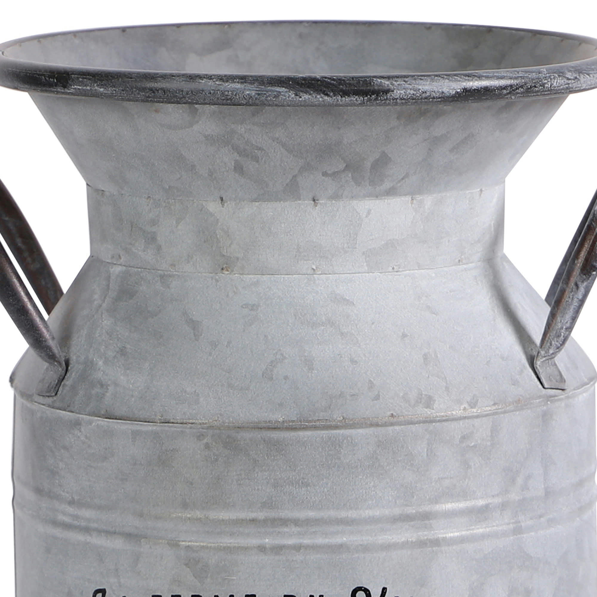 - Pot à lait métal effet zinc esprit cottage décoratif