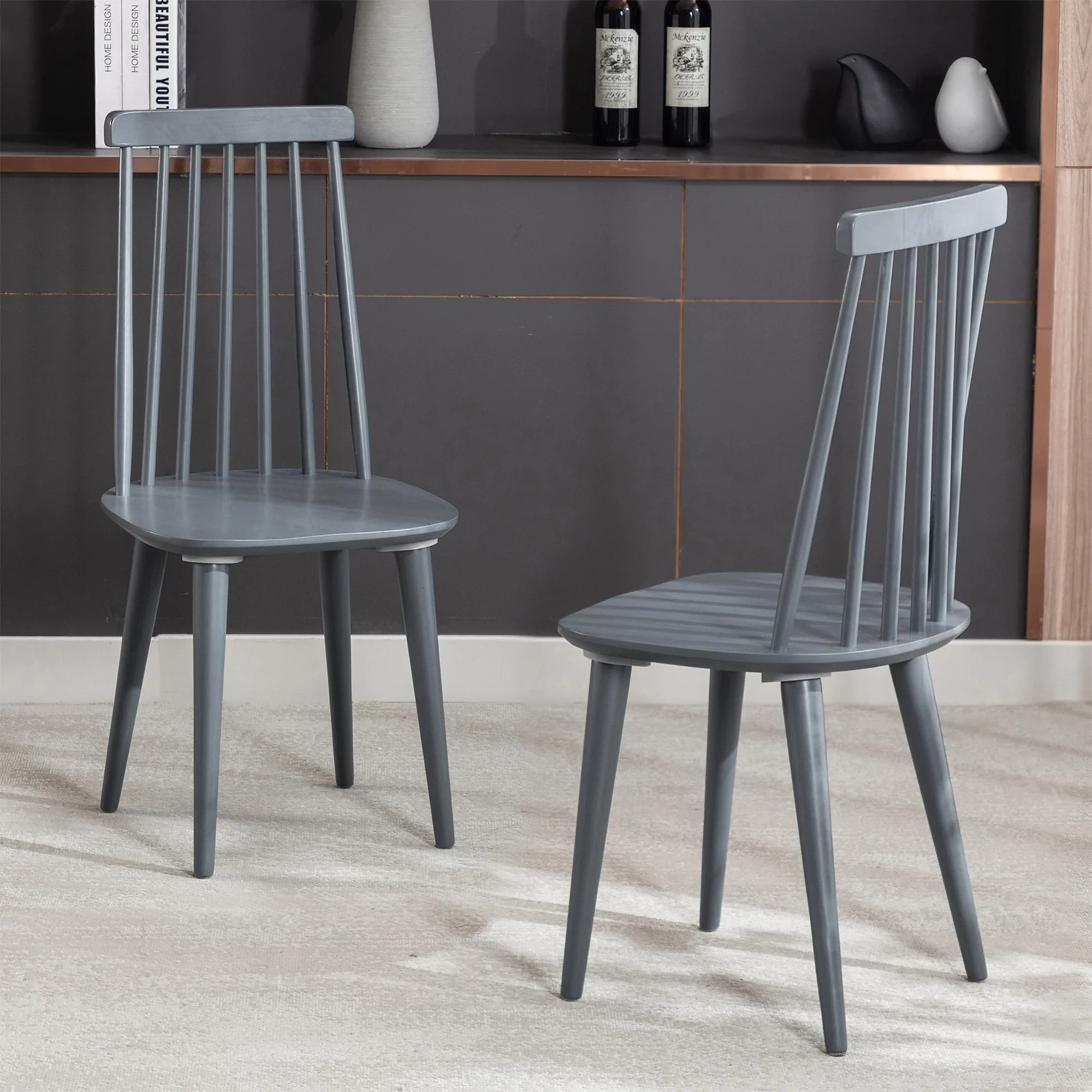 Burris 17Wide Spindle Wood Dining Chairs