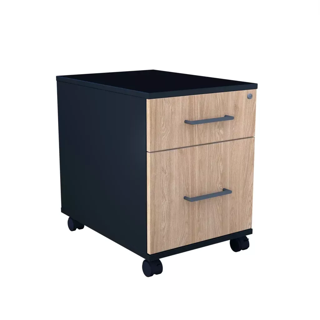 Kontenerek pod biurko LOFT Flex 2 – Dąb Olejowany